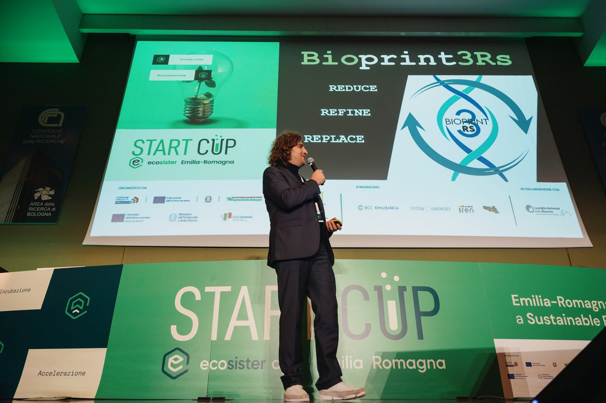 Il progetto presentato sul palco